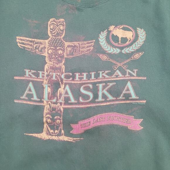 Vintage Alaska Ketchikan Totem Sweatshirt 2XL 26x26 Boxy USA - Picture 12 of 16